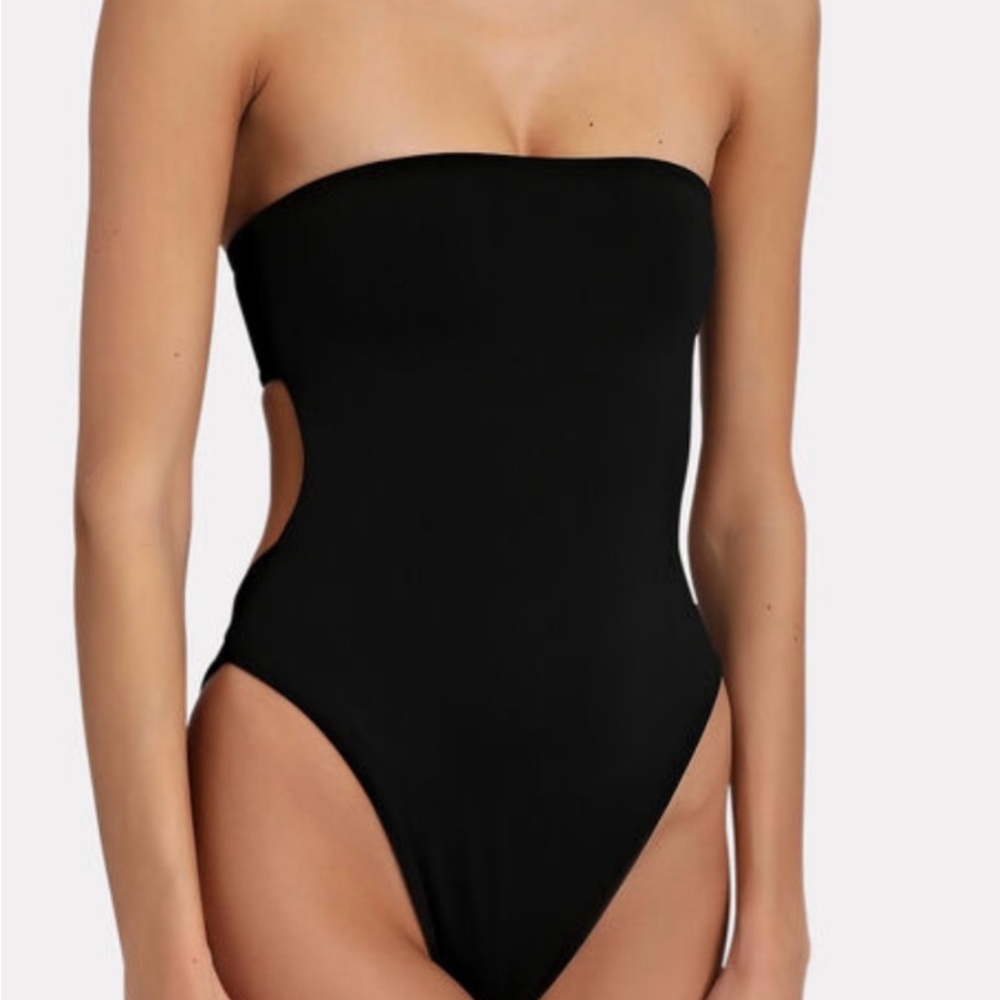 Open-Back Bandeau One-Piece Swimsuit